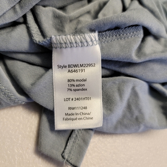 Barefoot Dreams Luxe Milk Jersey 3/4 Sleeve Wrap Dress Size 1X Waterloo Gray - Picture 7 of 7